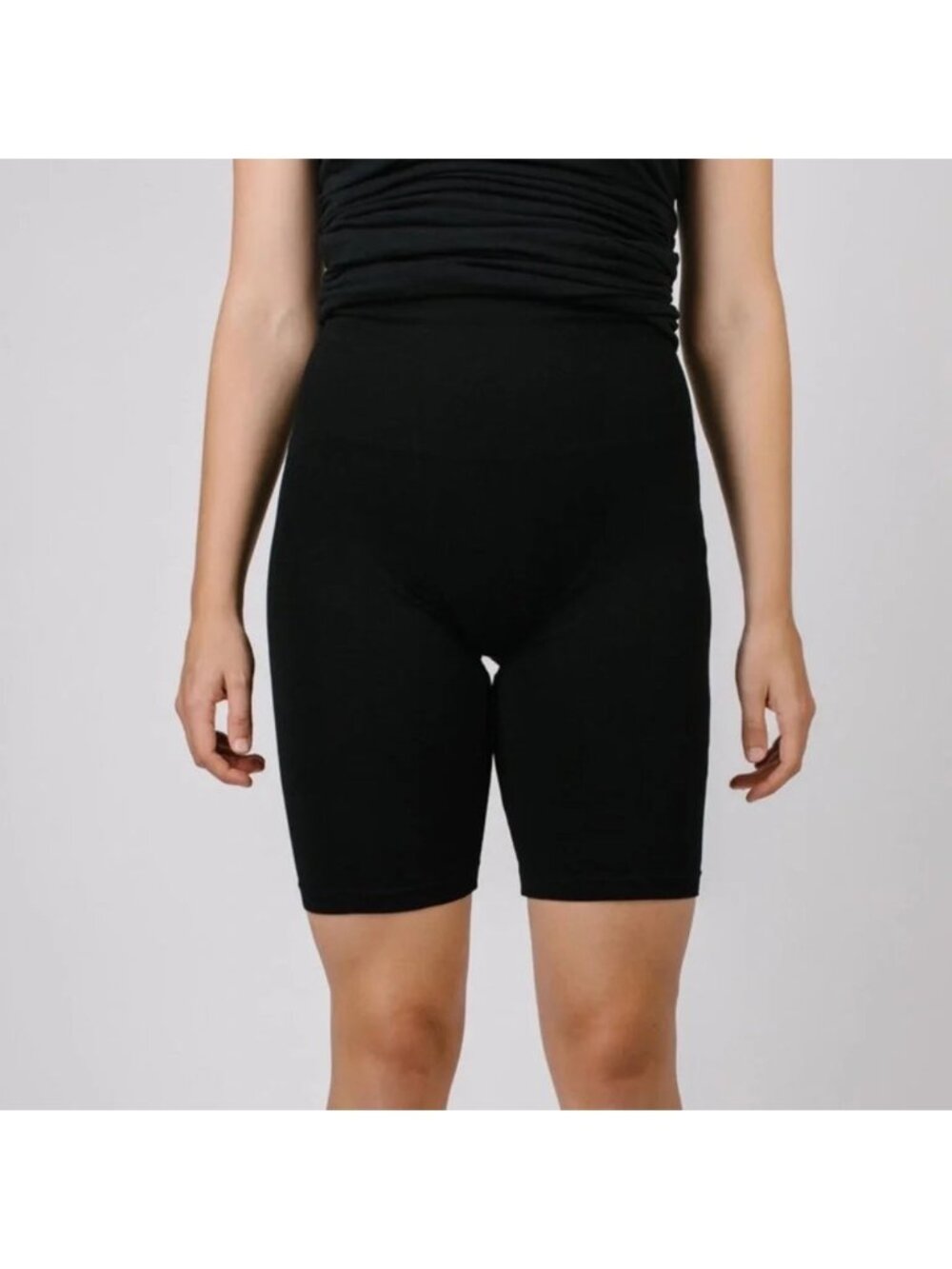 NEW Shannon Passero Black Tummy Control Biker Shorts - One Size